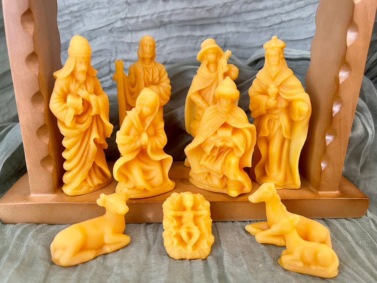 Beeswax Nativity Scene