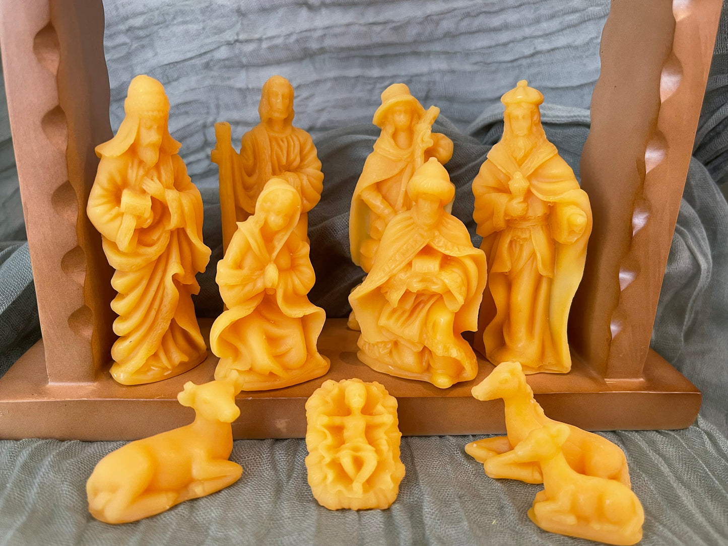 Beeswax Nativity Scene