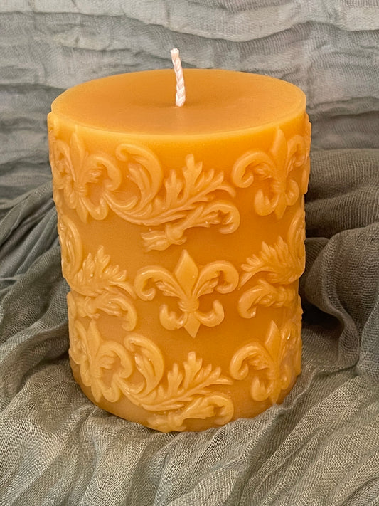 Fleur-de-lis Pillar Candle