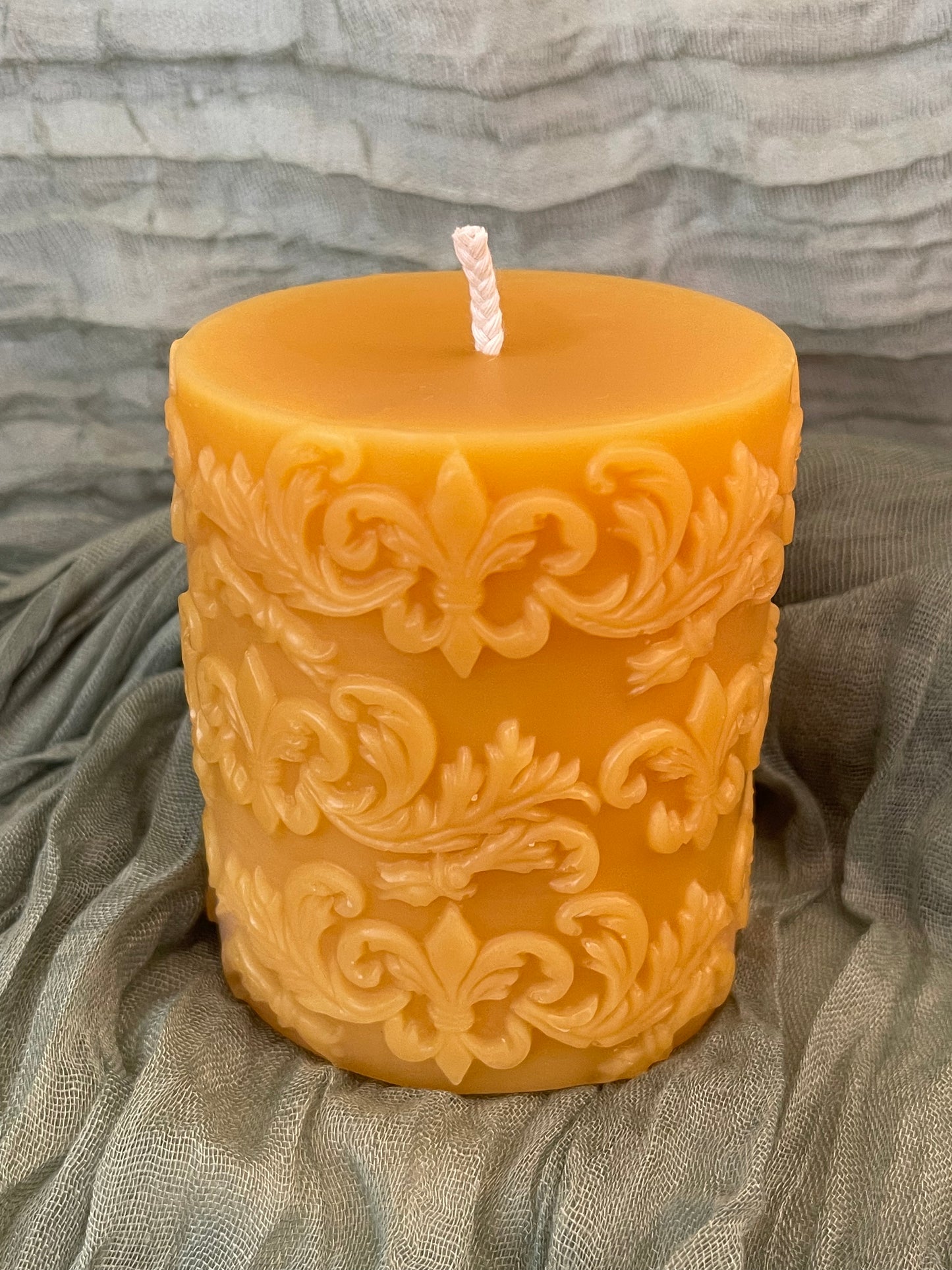 Fleur-de-lis Pillar Candle